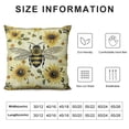 thumbnail image 6 of Nawypu Sunflowers and Bee Outdoor Pillow Covers , Farmhouse Retro Floral Decorative Waterproof Throw Pillow Case, Animal Honeybee Cushion Pillowcases for Couch Garden Patio, 6 of 6