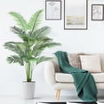 thumbnail image 4 of 6ft Artificial Palm Tree with with Realistic Leaves, 9 Adjustable Branches and Straw Pot, Faux Palm Plant Indoor for Home Office Decor, 4 of 7