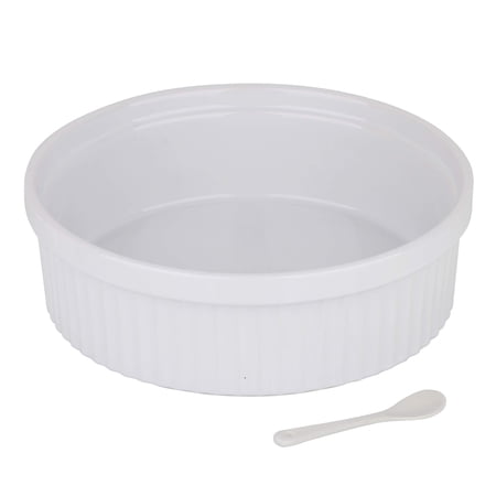 Souffle Dish Ramekins for Baking – 64 Oz, 2 Quart Large Ceramic Oven