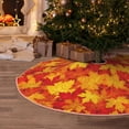 thumbnail image 5 of Bingfone Christmas Tree Skirt Mat Christmas Decoration Interior 30" -Vintage maple leaves autumn, 5 of 6