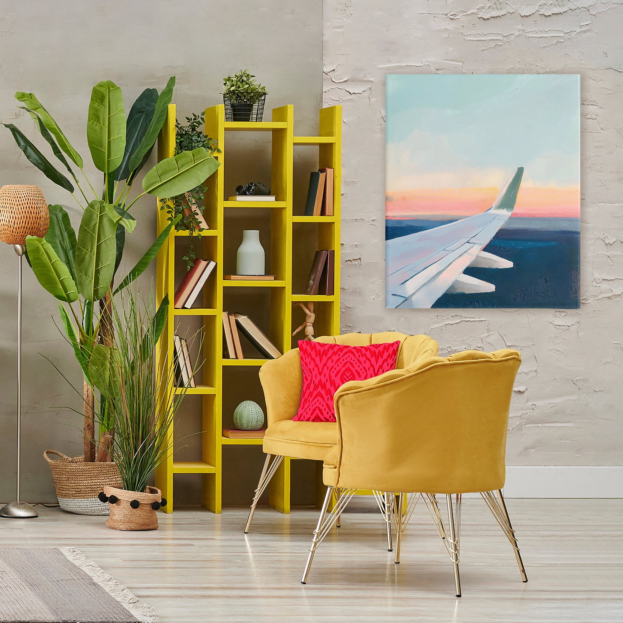 Stupell Industries Airplane Wing Sunset Canvas Wall Art, design by The Prints Vibe
