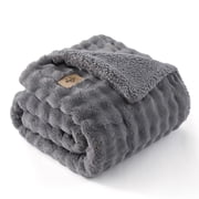 U Bedsure U by Bedsure Bubble Fleece Sherpa Throw blanket, Double Layer Jacquard Soft Plush Throw… — $20.15 (52% off)