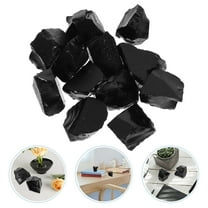 NIYANGLE 1 Bag Crystal Stone Decoration Irregular Black Natural Crystals Home Garden Wedding Office Car Decor 5.0-3.9In