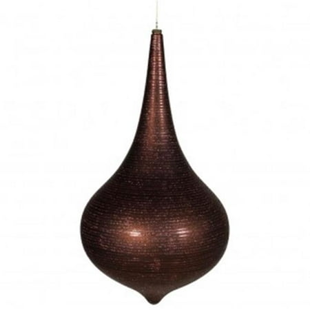 Vickerman M115119 24 in. Chocolate Matte-Glitter Onion Drop