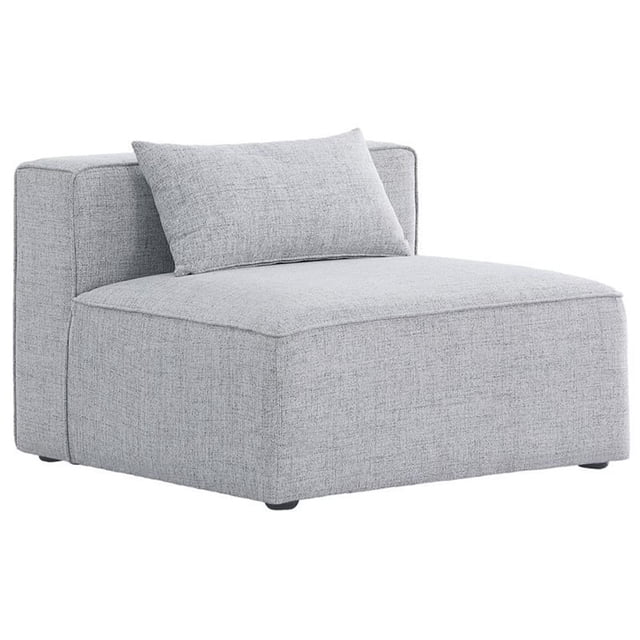 Meridian Furniture Cube Gris en Lin Durable Composant Modulaire
