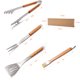 thumbnail image 2 of Juego De Herramientas Para Barbacoa, Accesorios Para Parrilla De Acero Inoxidable, Mango De Madera, Juego De Utensilios Para Asar A La Parrilla Para Acampar Al Aire Libre qarigey OD013971-00, 2 of 6