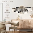 thumbnail image 4 of Elephant Stock Necklace Of Feathers Iii Wall Art - Horizontal Multi Panel Canvas - Living Room Wall Decor - Our America Multi Panel - Brown And Gray Decor By Eva Watts - 92" x 42", 4 of 5
