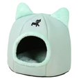 thumbnail image 2 of Casa para gatos aislada, cálida y resistente a la intemperie, ideal para el jardín de invierno. verde, 2 of 5