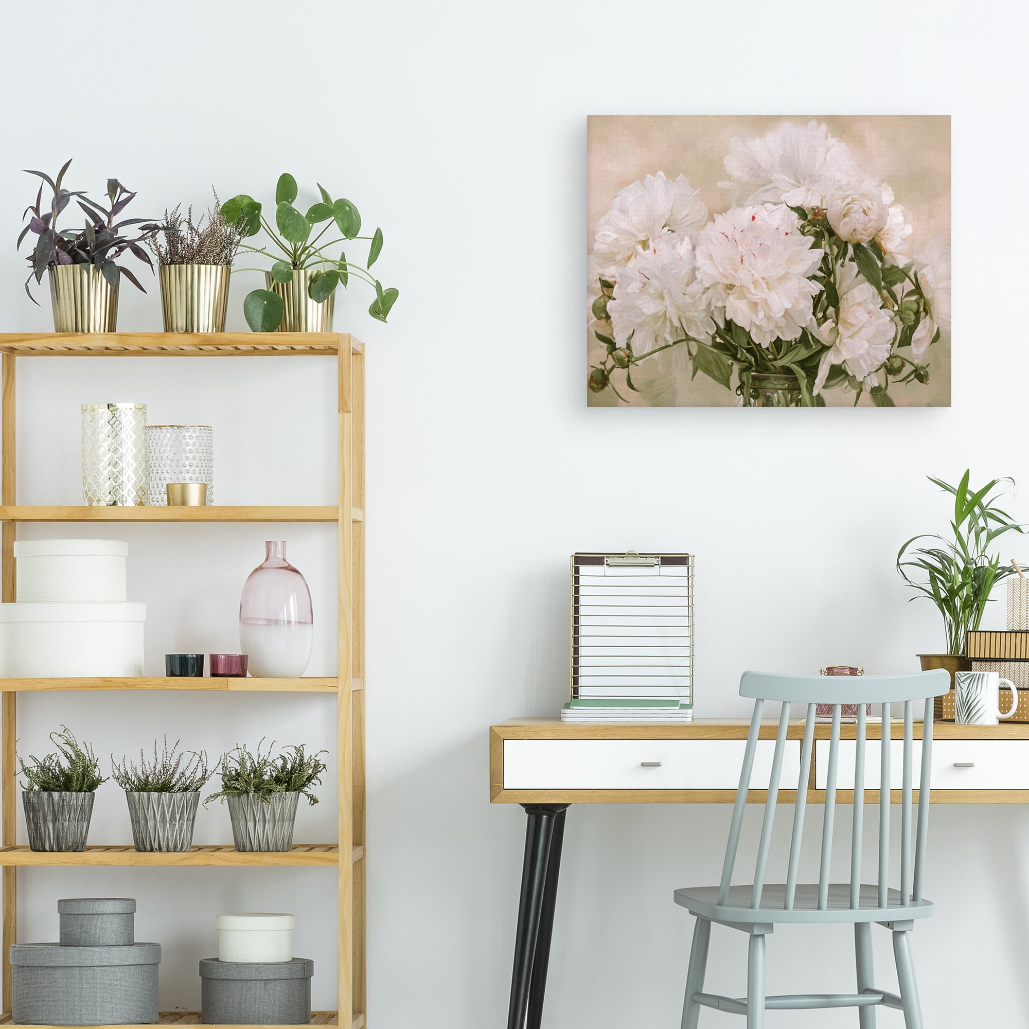 Peonies Blanc by Studio Arts Canvas Art Print