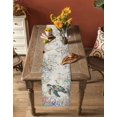 thumbnail image 5 of ERUNPONLY Blue Sea Turtle Coastal Table Runner - 36 Inch Long Vintage Summer Beach Coral Ocean Cotton and Linen Blended Dress Scarves Farmhouse Table Runner for Kitchen Dining, Coffee Table, 13"x36", 5 of 8