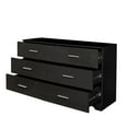 thumbnail image 5 of Hommoo Furniture,6 Drawer Double Dresser for Bedroom, Wide Storage Cabinet for Living Room Home Entryway, Black, 5 of 10