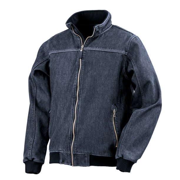 Result - Chaqueta bomber tejido vaquero envejecido para hombre (Azul Marino)