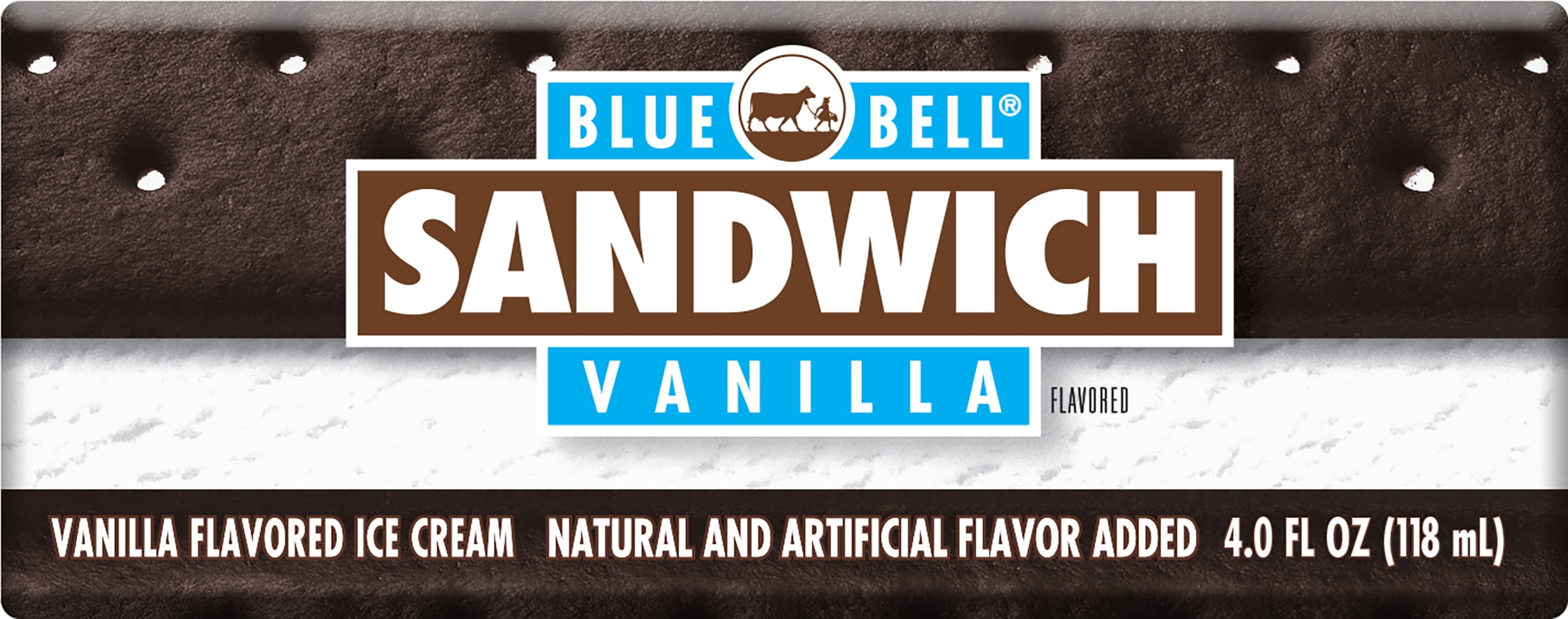 Blue Bell Vanilla Ice Cream Sandwich, 4 fl oz