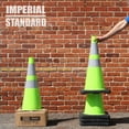 thumbnail image 2 of Imperial Standard 28" Safety Cones with 2 Reflective Collars - Traffic Cones (Green, 4 Pack), 2 of 6