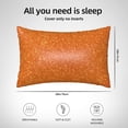 thumbnail image 6 of Disketp Orange Glitter Satin Pillowcase For Hair And Skin - Satin Pillow Cases Standard Size 20x30 Inches With Zipper,Gifts For Women Men, 6 of 8