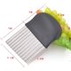 thumbnail image 3 of Cortadores ondulados, cortador de papas fritas, cuchillo para picar ensalada y herramienta para cortar vegetales con hoja de acero, juego de 2, 3 of 5