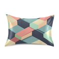 thumbnail image 7 of Yayeee Pillowcase Standard Size Set of 2 Satin Wrinkle Resistant Pillow Case, Pink Cubes, 7 of 7