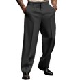 thumbnail image 2 of Men Elegant Wide Leg Straight Dress Pants Formal Business Trousers Suit Pants, 2 of 8