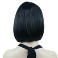 thumbnail image 4 of Short Bob Wig with Flat Bangs for Lady Women, Straight Synthenic Wigs for Cosplay Daily Party, 8 inch, Natural Black, 4 of 10