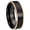 Black And Rose Gold Step Edge, variant on Tungsten Army Airborne 8mm Brushed Gray Beveled Edges Men's Ring