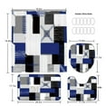 thumbnail image 3 of 4-Piece Modern Bathroom Set - Premium Shower Curtain, Anti-Slip Bath Mat, Toilet Cover & U-Shaped Rug in Multiple Colors, 3 of 4