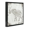 thumbnail image 3 of Stupell Industries Boho Stripes Elephant Animals Painting Black Floater Framed Canvas Art Print Wall Art, 18 x 18, 3 of 9