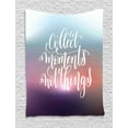 thumbnail image 1 of Saying Tapestry, Ombre Effect Design of Lettering Positivism Funky Inscription Precious Moments, Wall Hanging for Bedroom Living Room Dorm Decor, 60W X 80L Inches, Multicolor, by Ambesonne, 1 of 2