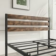 thumbnail image 6 of Twin Bed Frame, New Upgraded Metal Twin Size Platform Bed with Headboard and Footboard, Modern Bedroom Furniture Single Bed Frame with Wooden Feet, 300lbs Capacity, No Box Spring Needed, Gray, 6 of 8