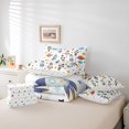 thumbnail image 6 of jejeloiu Cartoon Rocket Pattern 7-Piece Bedding Comforter Set,Colorful Stars Print King Bedding Sets For Boys Kids Reversible, 6 of 8