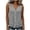 Gray, variant on Blouses For Women Summer V Neck Sleeveless Button Detail Solid Everyday Workday Casual Errands Vacation Ready Look Daily Versatile Weekend Getaway