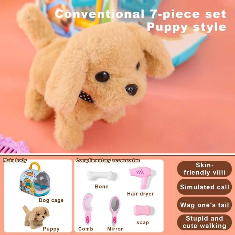 Chmadoxn Plush Toys Electronic Pet Set for Kids,Walk and Chmadoxn Plush Toys Electronic Pet Set for Kids,Walk and
