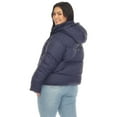 thumbnail image 3 of White Mark Women's Long Sleeve Zip Hooded Puffer Jacket with Pockets, 3 of 5