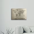 thumbnail image 3 of Trademark Fine Art 'Old Sheet Music World Map' Brushed Aluminum Wall Art Art by Michael Tompsett, 3 of 4