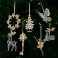 thumbnail image 6 of Dserfhy Clear Acrylic Christmas Ornaments Snowflake Tree Elk Butterfly Ballet Dancer Hanging Decoration for Holiday Winter Scene Decoration, 6 of 8