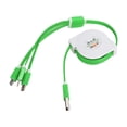 thumbnail image 3 of Cable de cargador retráctil múltiple, Cable USB retráctil 3 en 1 Cable USB retráctil Durabilidad probada en el tiempo, 3 of 8