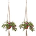 thumbnail image 1 of Juego de 2 soportes para plantas en macetas para interiores y exteriores, macramé para plantas Ofspeizc LN-0618, 1 of 7