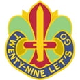 thumbnail image 1 of 3.8 Inch Army 29th Infantry Division Unit Crest Vinyl Transfer Decal, 1 of 1