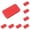Red*10+Orange*10, variant on Metal Rectangular Tins Metal Rectangular Empty Mini Tin Box Slide Cover Storage for Candy Portable Containers Organizer(1pcs)