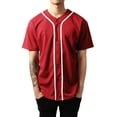 thumbnail image 3 of Hat and Beyond Men's Active Baseball Button Down Jersey Sportswear, 3 of 4