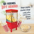 thumbnail image 3 of Nostalgia Popcorn Maker Vintage Movie Theater Style Popcorn Machine, Red, 3 of 7