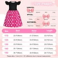 thumbnail image 3 of Benylion Minnie Dress Girl Costume Polka Dot Halloween Mouse Cosplay Party Dress for 7-8 Years, 3 of 6