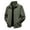 Army Green, variant on Men's Big and Tall Lightweight Jacket Solid Color Long Sleeve Turndown Collar Woolen Zipper Pocket Outdoor Comfort