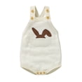 thumbnail image 2 of UACY Baby Girl Boy Easter Bunny Romper Sleeveless Knitted Bodysuit Jumpsuit My First Easter Outfit Cute Spring Clothes, 2 of 7