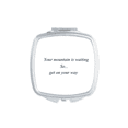 thumbnail image 1 of Get On Your Way To Mountain Mirror Portable Compact Pocket Makeup Double Sided Glass, 1 of 3