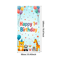 thumbnail image 3 of LUUFILx Happy 1st Birthday Backdrop Banner Party Supplies Decorations Photography Props Background Decors for Kids Baby Shower Jungle Theme Celebration, 3 of 7