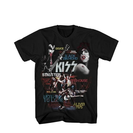 - Kiss Best Of Albums Rock N Roll Mens Adult Graphic Tee T-Shirt Apparel