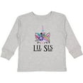 thumbnail image 3 of Inktastic Little Sister Unicorn Lil Sis Girls Long Sleeve Toddler T-Shirt, 3 of 5