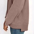 thumbnail image 5 of Yokua Oversized Women's Solid Fleece Crew Neck Sweatshirt, 5 of 8