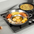 thumbnail image 5 of CRILSTYLEO Multi-Purpose Plated Stainless Steel Frying Pan for Kitchen Cooking and Outdoor BBQ Use, 5 of 7