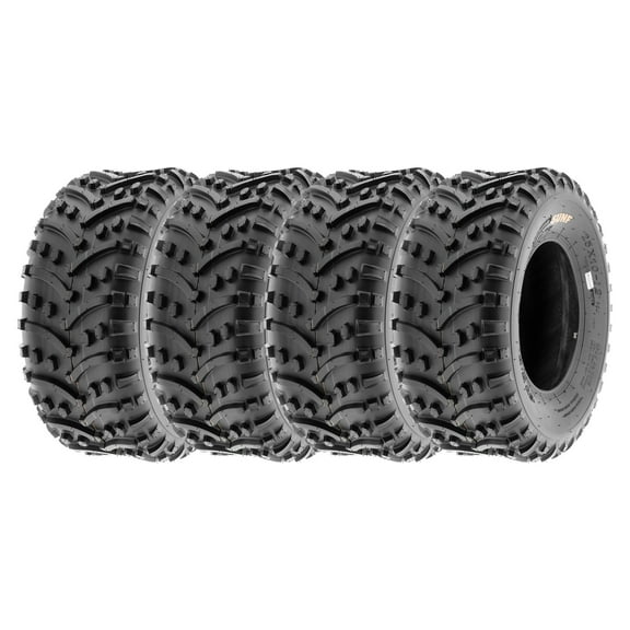 SunF ATV/UTV All Terrain Quad Mini Bike Tire 22x11-8 22x11x8 6 PR Tubeless A032 (Set of 4)